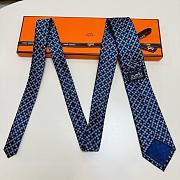 Okify Hermes Dark Blue Silk Tie 28937 - 2
