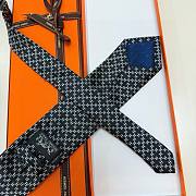 Okify Hermes Black Silk Tie 28938 - 3