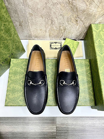 Okify Gucci Horsebit Black Men Loafers