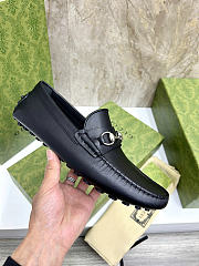 Okify Gucci Horsebit Black Men Loafers - 5