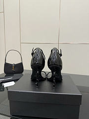 Okify YSL Black Patent High Heels With Logo Heel 10.5cm - 3