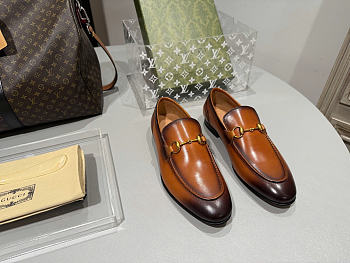 Okify Gucci Horsebit Ombre Brown Men Loafers 
