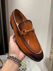 Okify Gucci Horsebit Ombre Brown Men Loafers  - 5