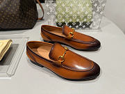 Okify Gucci Horsebit Ombre Brown Men Loafers  - 3