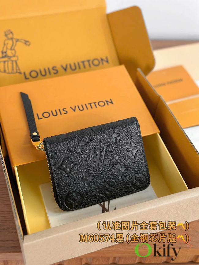 Okify Louis Vuitton Zippy Black Wallet M60574 11x8.5x2cm  - 1