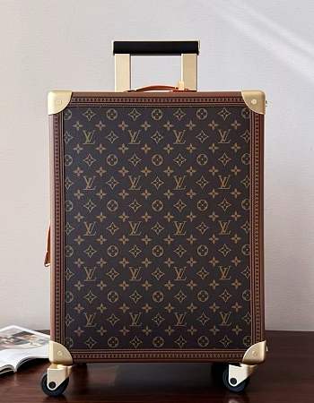 Okify Louis Vuitton Rolling Trunk Brown Suitcase M10117 55x39x24cm