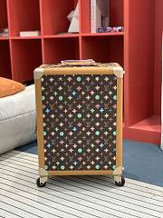 Okify Louis Vuitton Rolling Trunk Brown Suitcase With Colorful Monogram 55x39x21cm - 6
