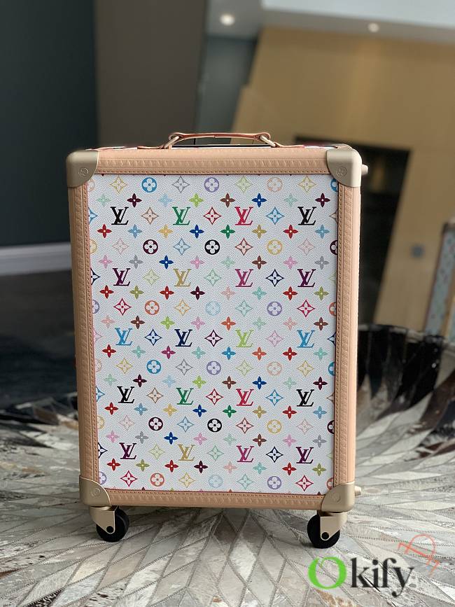 Okify Louis Vuitton x TM Rolling Trunk White Suitcase M13740 55x39x21cm - 1