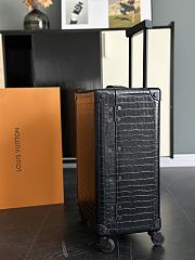 Okify Louis Vuitton Rolling Trunk Black Crocodile Suitcase M12881 55x39x21cm - 4