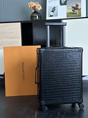 Okify Louis Vuitton Rolling Trunk Black Crocodile Suitcase M12881 55x39x21cm - 1