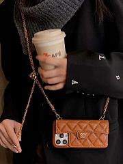Okify CC Brown Phone Case Crossbody Strap  - 1