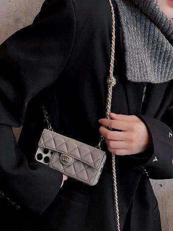 Okify CC Gray Phone Case Crossbody Strap 