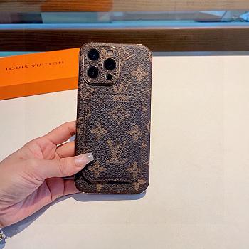 Okify Louis Vuitton Brown Phone Case With Card Holder 28954