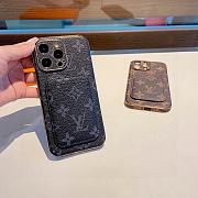 Okify Louis Vuitton Black Phone Case With Card Holder 28955 - 4