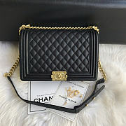 Okify CC Boy Bag Large Black Caviar Gold Hardware 28cm  - 1