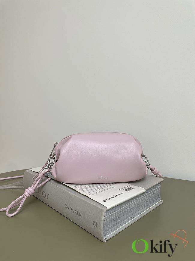 Okify Dior Bow Pink Pouch 20x11x8cm  - 1