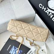 Okify CC 26S Wallet On Chain Bag Beige Lambskin 24x16x7.5cm - 6