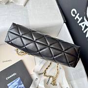 Okify CC 26S Wallet On Chain Bag Black Lambskin 24x16x7.5cm - 2