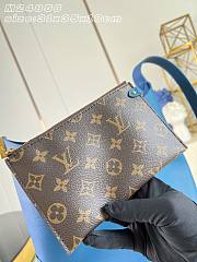 Okify Louis Vuitton Hobo MM Low Key Bag Blue M28220 35x31x18cm  - 2