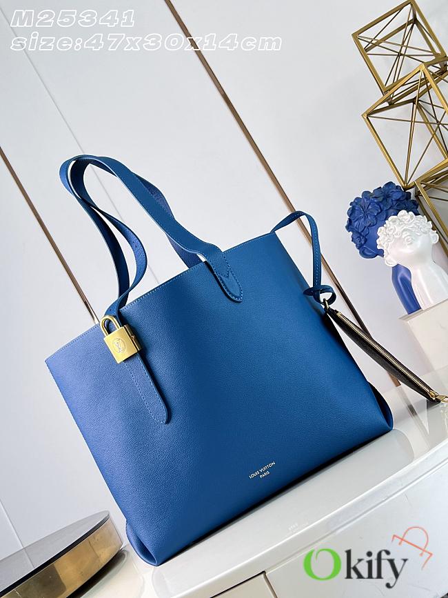 Okify Louis Vuitton Low Key Cabas MM Bag Blue M25341 47x30x14cm - 1