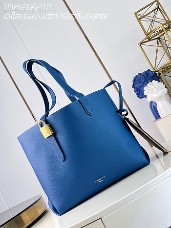 Okify Louis Vuitton Low Key Cabas MM Bag Blue M25341 47x30x14cm