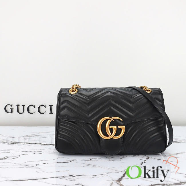 Okify Gucci Marmont Matelasse Bag Black 31x19x7cm - 1