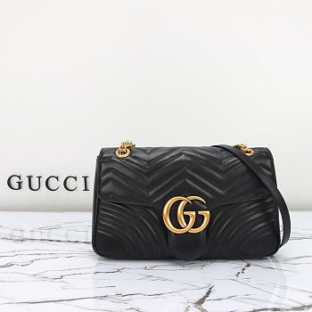 Okify Gucci Marmont Matelasse Bag Black 31x19x7cm