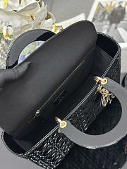 Okify Dior Lady Bag Black Patent 31x24x9cm - 5