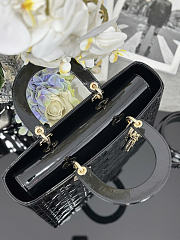 Okify Dior Lady Bag Black Patent 31x24x9cm - 3