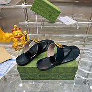 Okify Gucci Black Women Slides With Black T-strap - 3