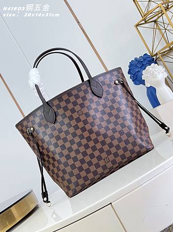 Okify Louis Vuitton Neverfull MM Damier Bag Pink Inside N41603 31x28x14cm