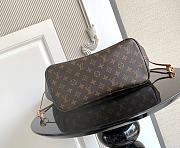 Okify Louis Vuitton Neverfull MM Monogram Bag Brown With Red Inside M41177 31x28x14cm - 5