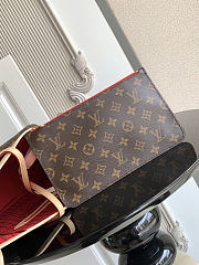 Okify Louis Vuitton Neverfull MM Monogram Bag Brown With Red Inside M41177 31x28x14cm - 2
