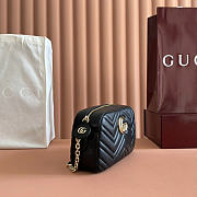 Okify Gucci GG Marmont Matelasse Bag Black Leather 24x15x8cm - 6