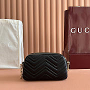Okify Gucci GG Marmont Matelasse Bag Black Leather 24x15x8cm - 4