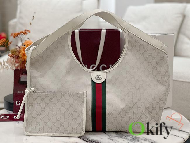 Okify Gucci Giglio Large Tote Bag White 60x47x16cm - 1