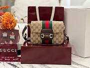 Okify Gucci Horsebit 1955 Bag Beige GG Canvas 21x14.5x5.5cm 866762  - 1