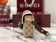 Okify Gucci Horsebit 1955 Bag Beige GG Canvas 21x14.5x5.5cm 866762  - 6
