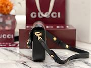 Okify Gucci Horsebit 1955 Bag Black 21x14.5x5.5cm 866762  - 4