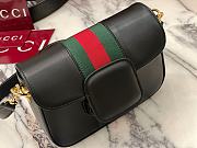 Okify Gucci Horsebit 1955 Bag Black 21x14.5x5.5cm 866762  - 3