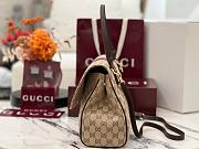 Okify Gucci Paparazzo Medium Top Handle Bag Beige GG Canvas 875018 32x24x17cm  - 2