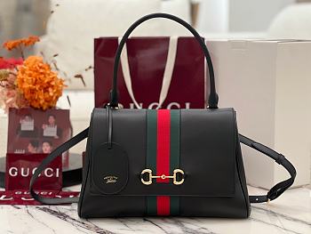 Okify Gucci Paparazzo Medium Top Handle Bag Black 875018 32x24x17cm 