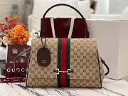 Okify Gucci Paparazzo Large Top Handle Bag Beige GG Canvas 875019 37x29x13cm - 1