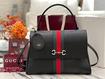 Okify Gucci Paparazzo Large Top Handle Bag Black 875019 37x29x13cm