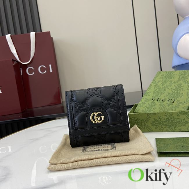 Okify Gucci Black Small Wallet 723799 12x10x3cm - 1