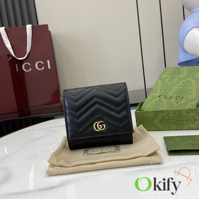 Okify Gucci Black Small Wallet 598629 12x10x3cm - 1