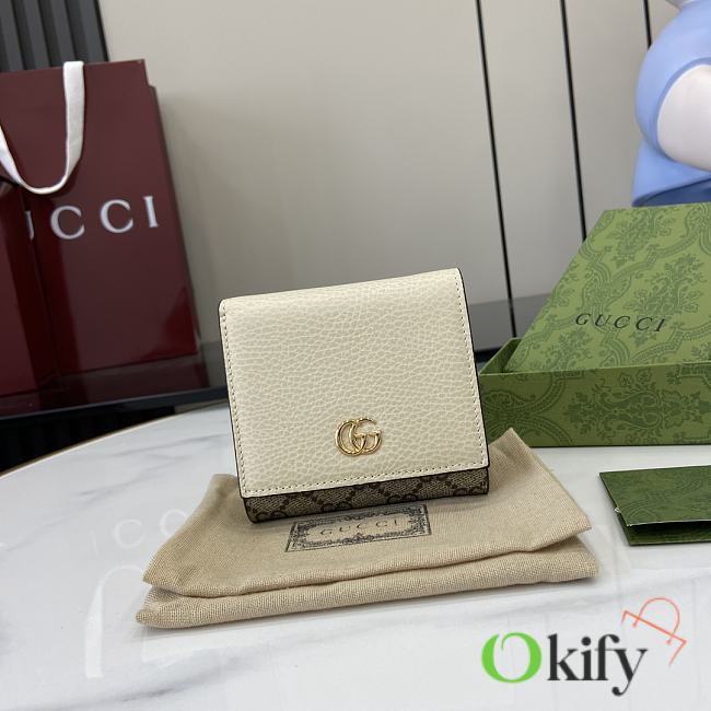 Okify Gucci White Small Wallet 598587 12x10x3cm - 1