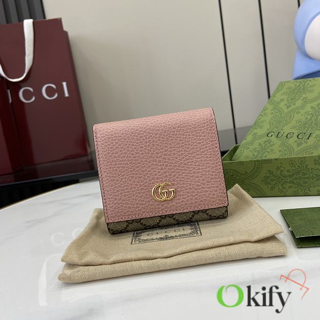 Okify Gucci Pink Small Wallet 598587 12x10x3cm - 1