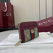 Okify Gucci Red Burgundy GG Canvas Small Wallet 838489 11x9x2.5cm - 5