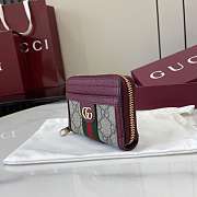 Okify Gucci Red Burgundy GG Canvas Small Wallet 838489 11x9x2.5cm - 6